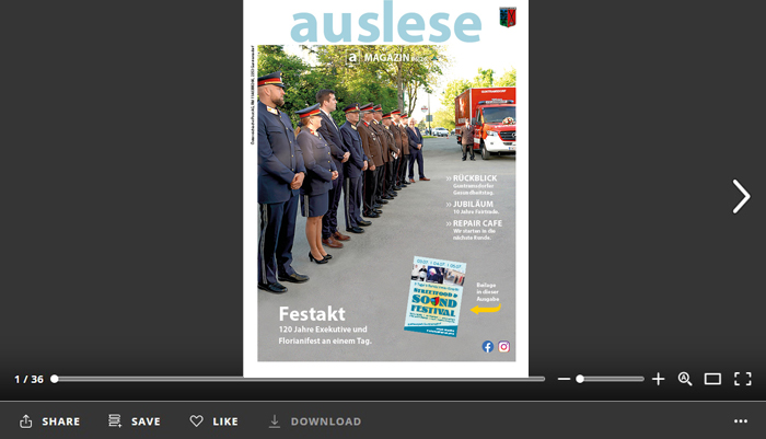 Link zur e-Paper Version der auslese auf issuu.com